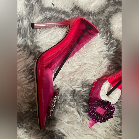 NEW In box Good American Cinder-F*cking-Rella Pink Barbie pumps Cinderella - Picture 3 of 12